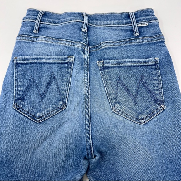 MOTHER Flare Jeans in Classic Blue - Picture 4 of 7